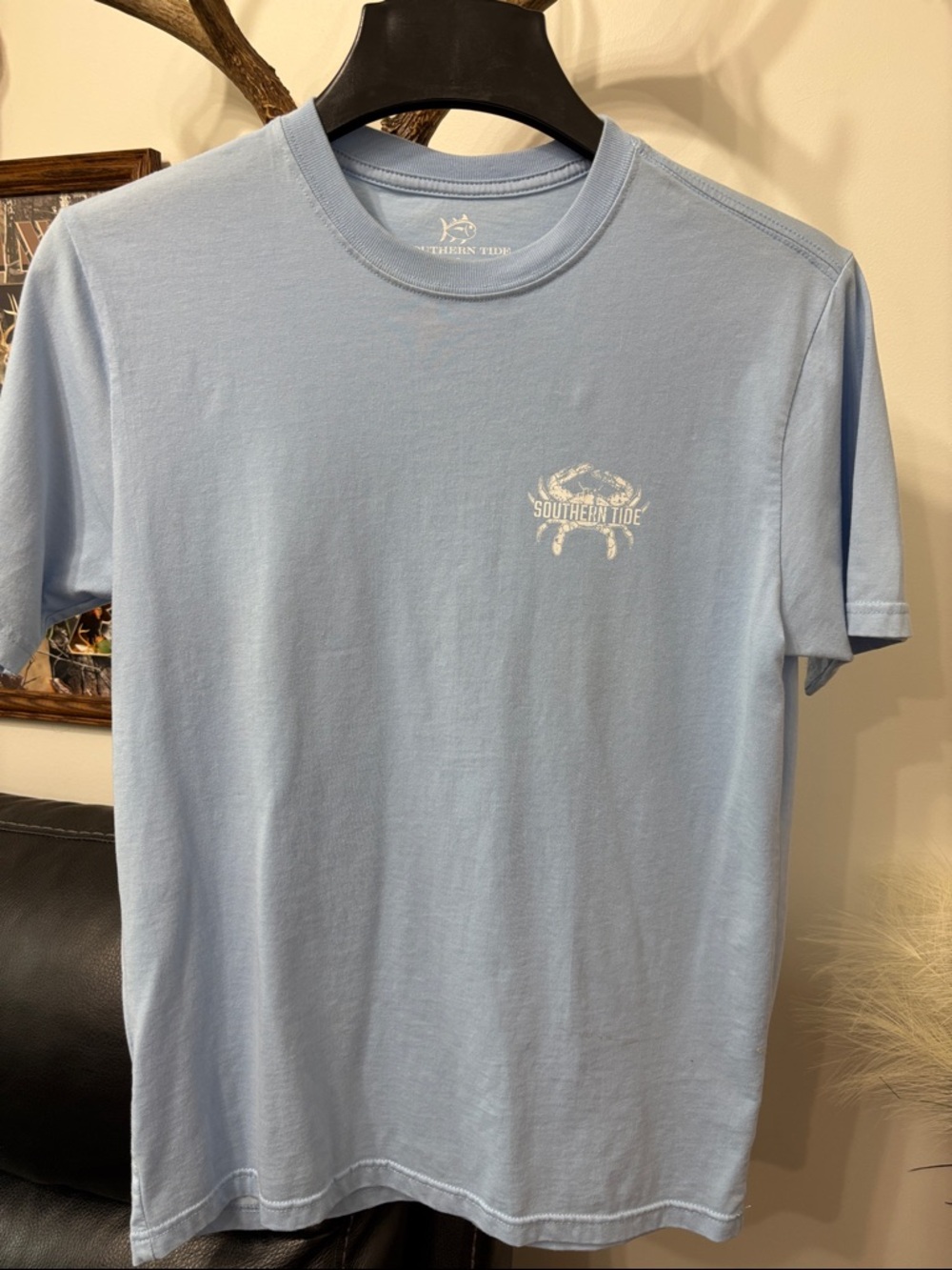 Southern Tide Light Blue Short-Sleeve Crab Logo Tee